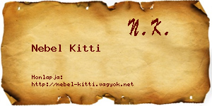 Nebel Kitti névjegykártya